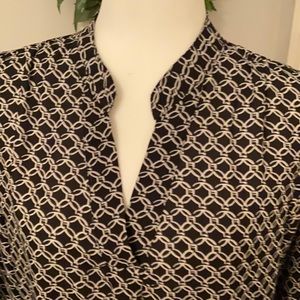 George tunic blouse black/ white print. New with out tags.